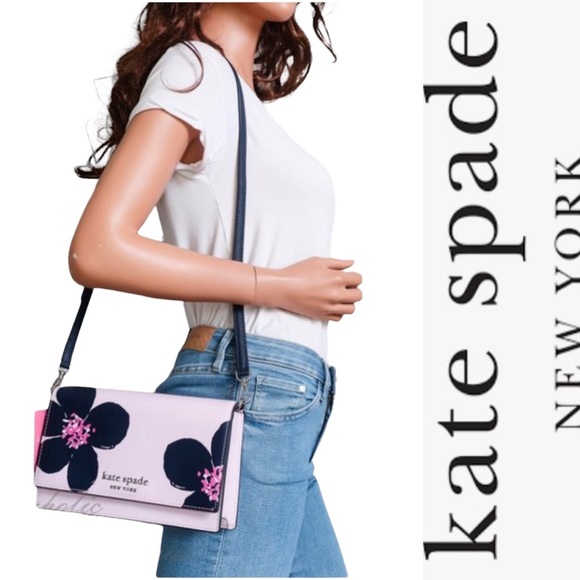 Last Chance…Kate Spade New York Cameron Grand Flora Convertible Crossbody pink - Picture 3 of 16